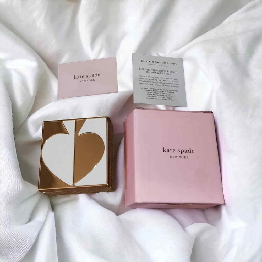 New Kate Spade Lenox Spade Street Keepsake Box White Jewelry